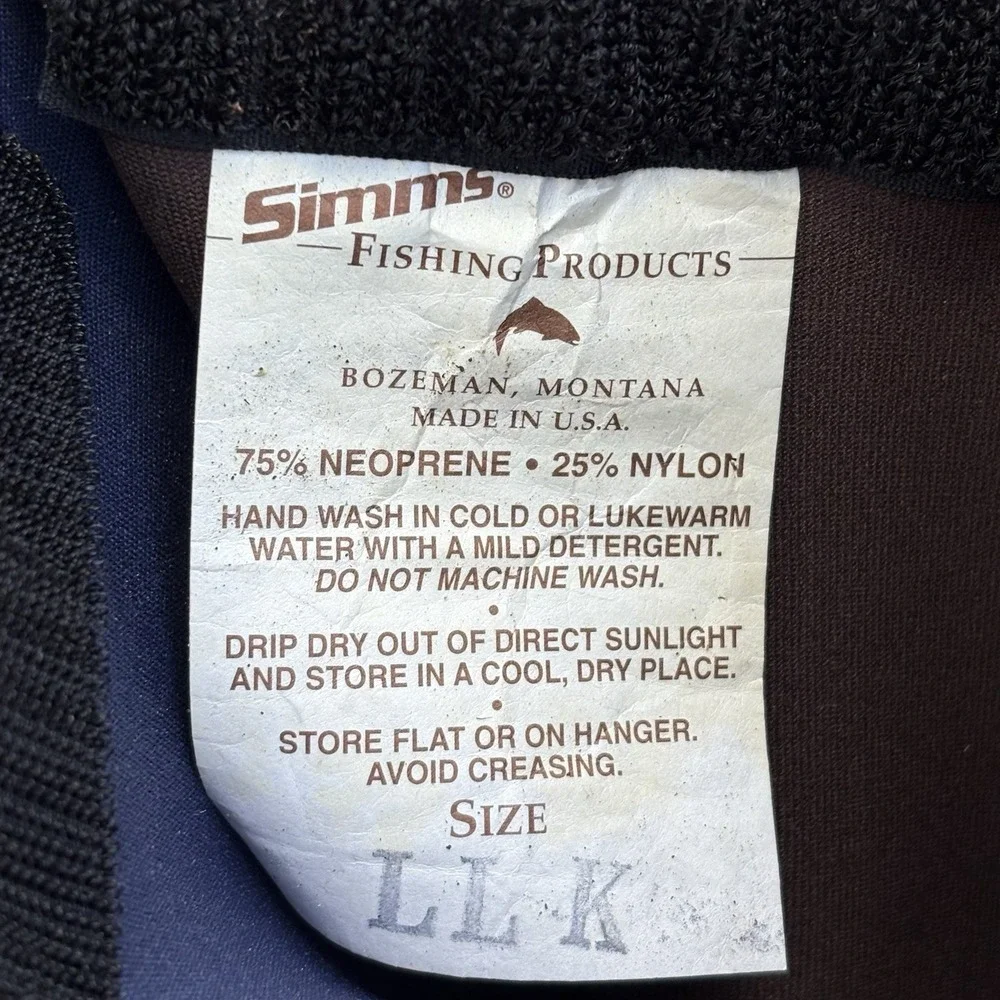 VTG Simms Neoprene Chest Waders Men's L Long Fishing Hunting Made USA Waterproof